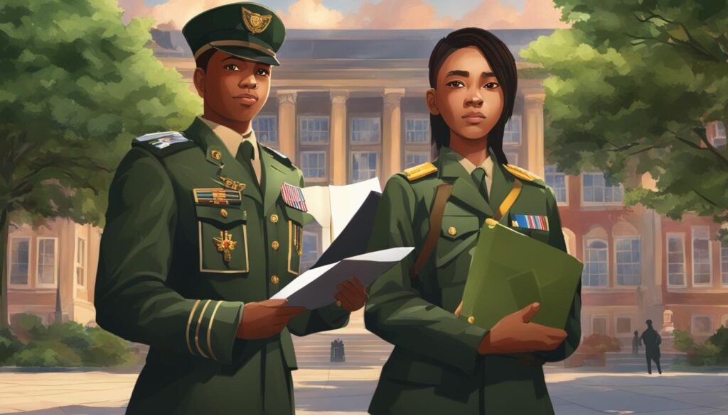 College admissions and military experience image